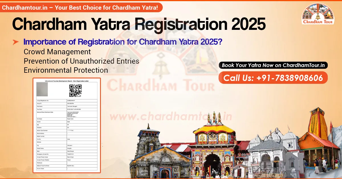 Char Dham Yatra registration process for pilgrims in Uttarakhand