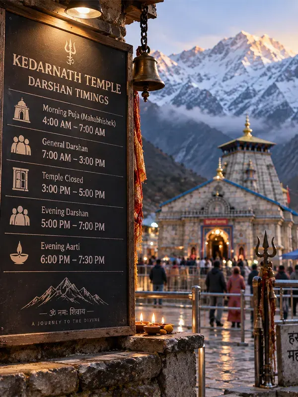Kedarnath Temple Timings