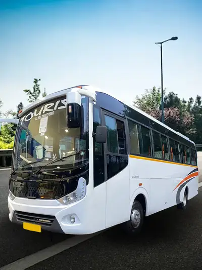 27 seater tourist bus rental for Char Dham Yatra and group tours