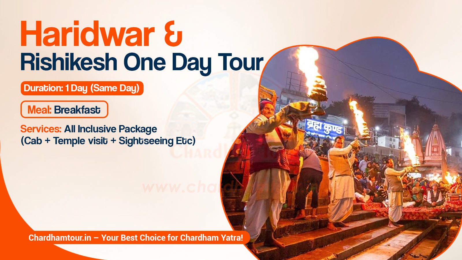 Same Day Haridwar & Rishikesh Sightseeing Tour from Delhi