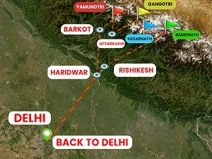 Char Dham Maps and Travel Routes