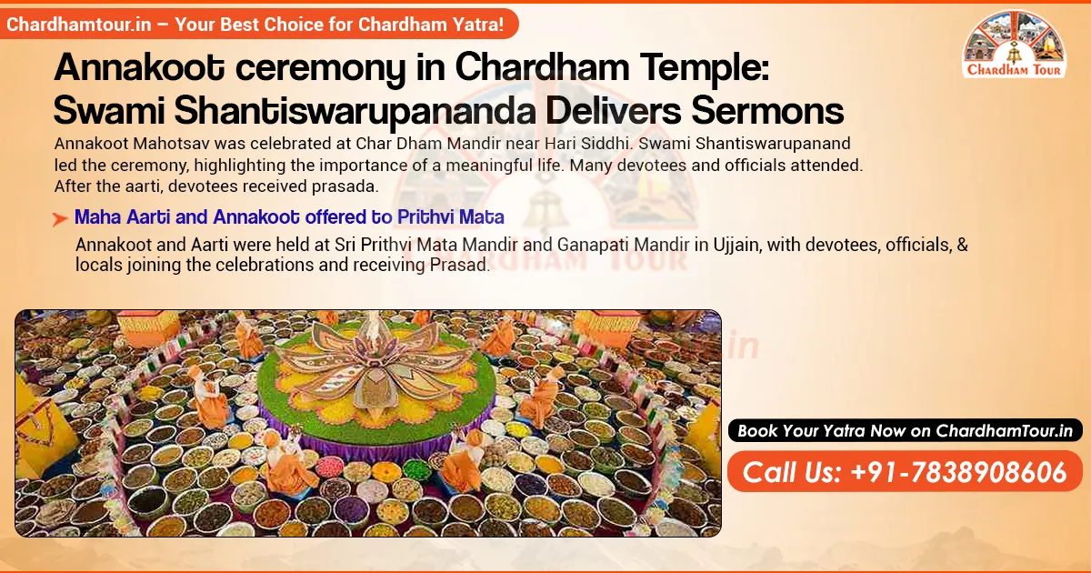 Annakoot Ceremony at Char Dham Temples Annakoot ceremony at Char Dham temples during sacred rituals