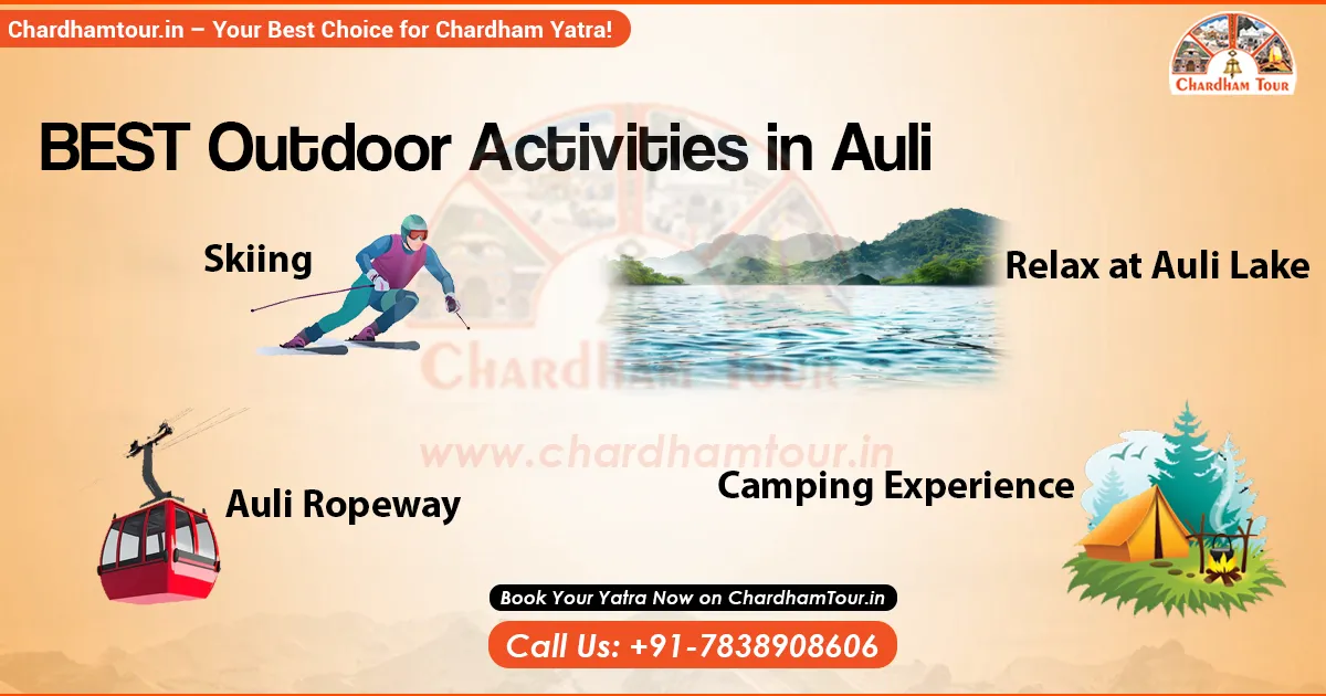 Scenic Auli ski resort and ropeway with panoramic Himalayan peaks