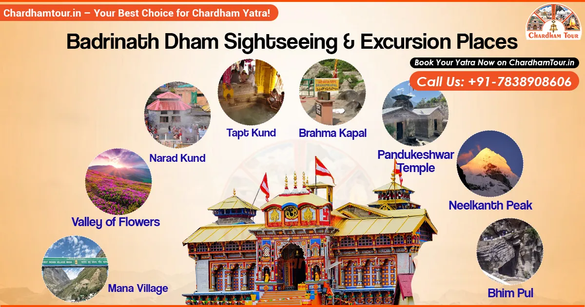 Top sightseeing and excursion places near Badrinath Dham temple