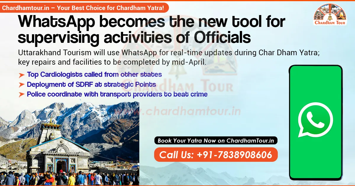 Flash updates of Char Dham Yatra now available on WhatsApp