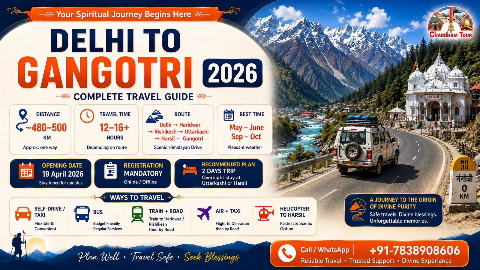 Delhi to Gangotri: Complete Route and Travel Guide 2026