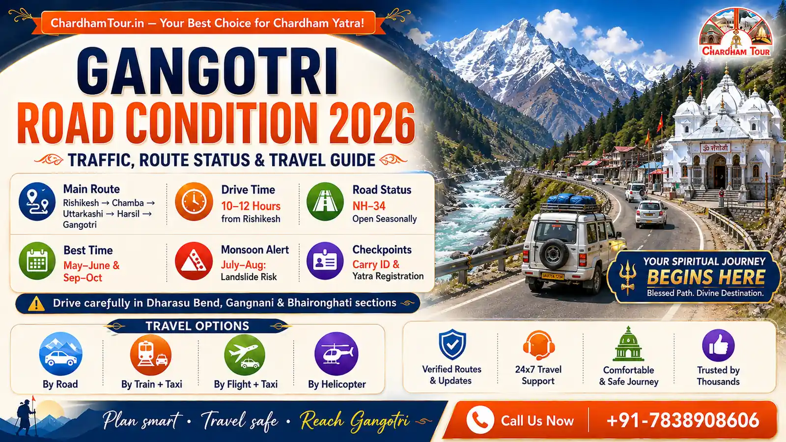 Gangotri traffic and road condition 2026