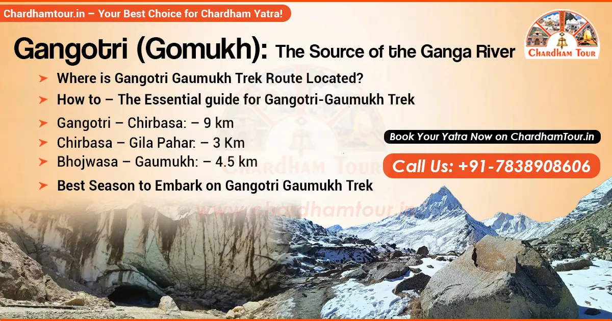 Gomukh – Glacier Source of River Ganga near Gangotri Gomukh- The Source of the Ganga River