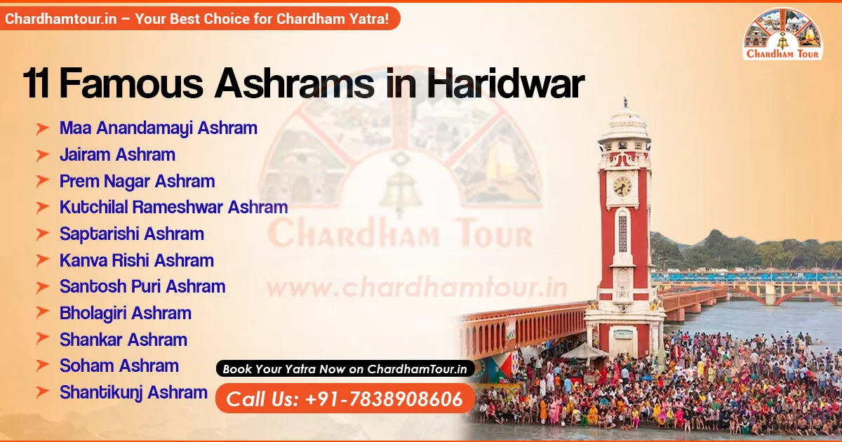 Top Ashrams to Visit and Stay in Haridwar Popular Ashrams in Haridwar like Sapt Rishi, Prem Nagar, Soham & Anandamayi Ma for yoga, meditation and simple pilgrim stays