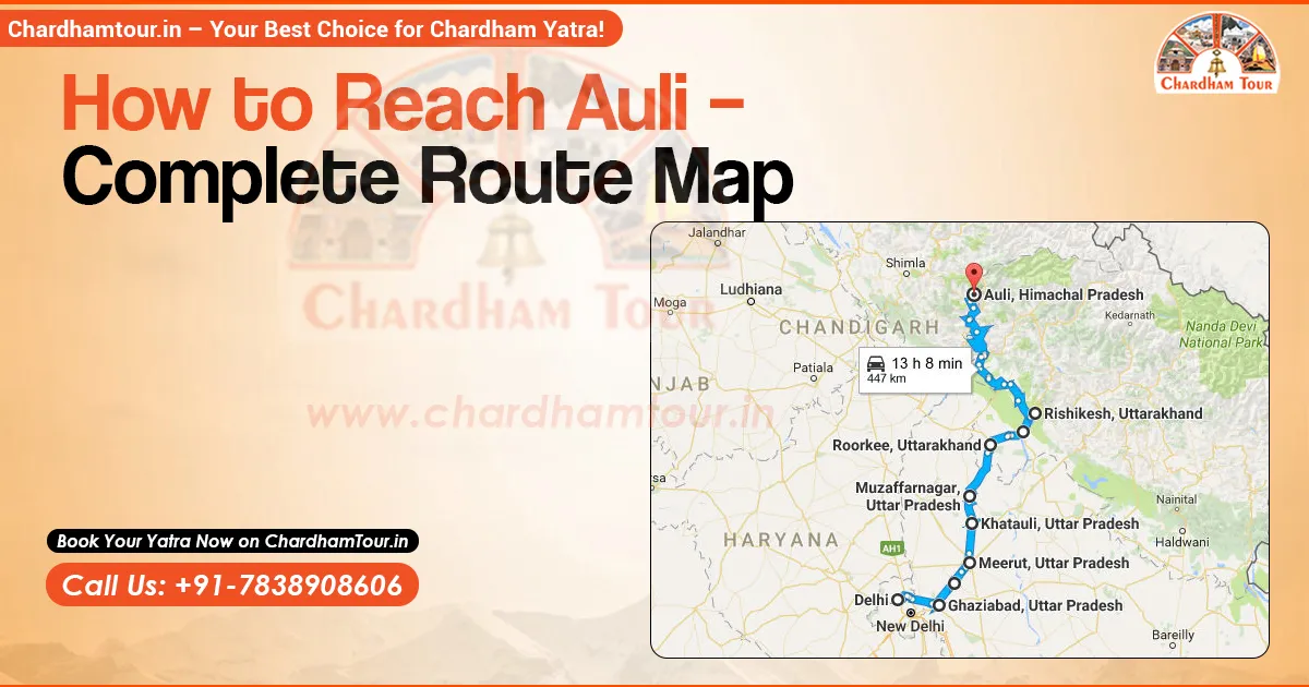 Road and cable car route to reach Auli in Uttarakhand