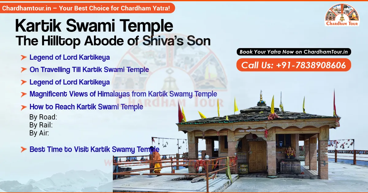 Kartik Swami Temple perched on a ridge with panoramic Himalayan views