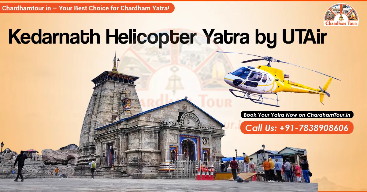 Kedarnath Helicopter Yatra by UT Air – Phata Shuttle Service UT Air helicopter at Phata helipad preparing for Kedarnath flight