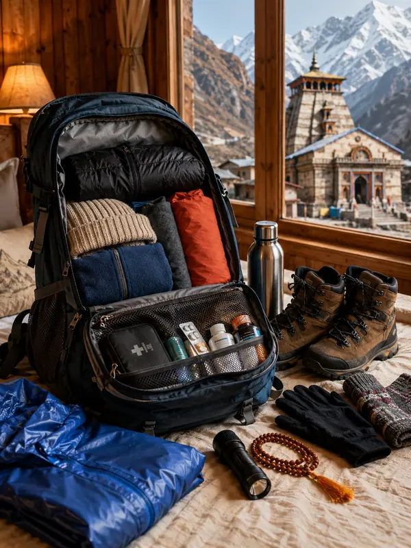 Essential packing items for Kedarnath Yatra
