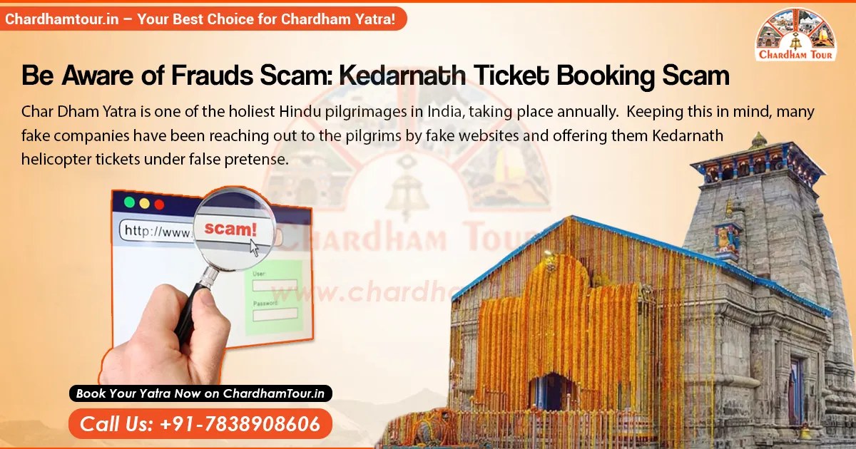 Kedarnath Helicopter Booking Scam – Media Warning & Police Alerts Beware of Fake Kedarnath Helicopter Booking Sites