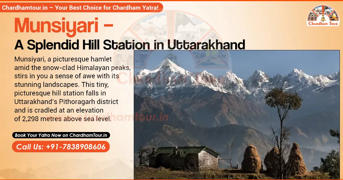 Scenic view of Munsiyari hill station in Uttarakhand