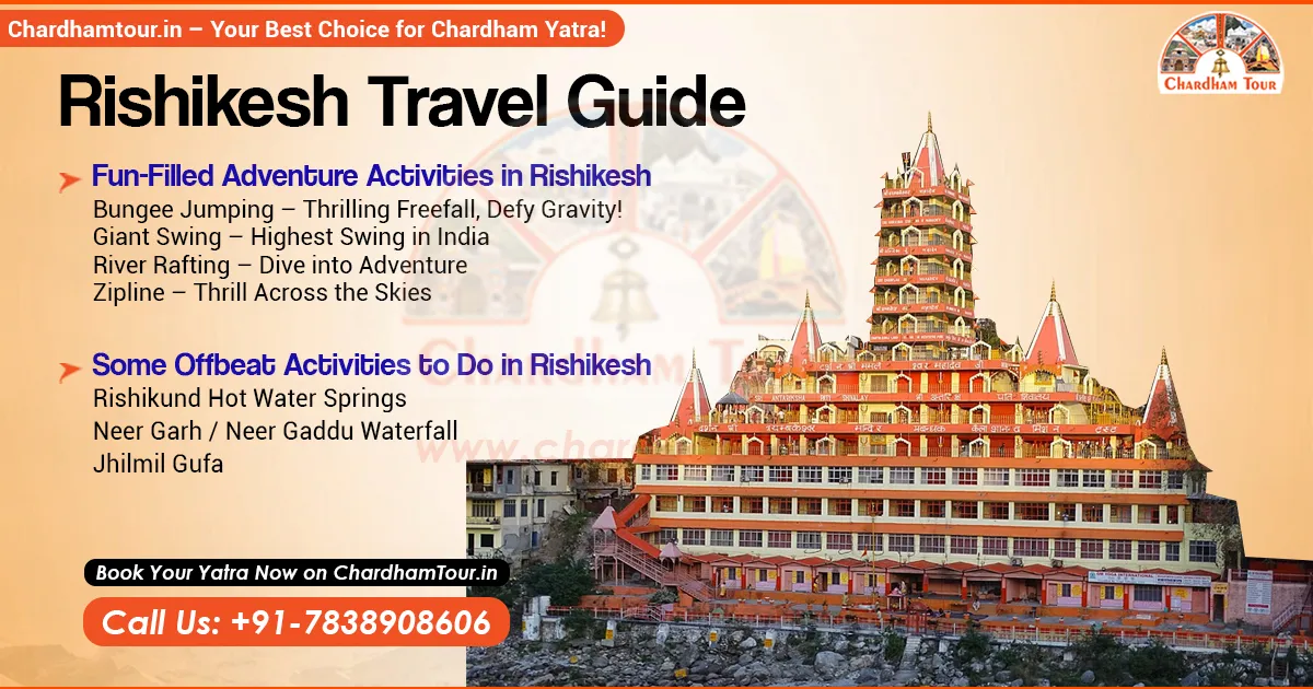 Rishikesh town on the banks of River Ganga in Uttarakhand