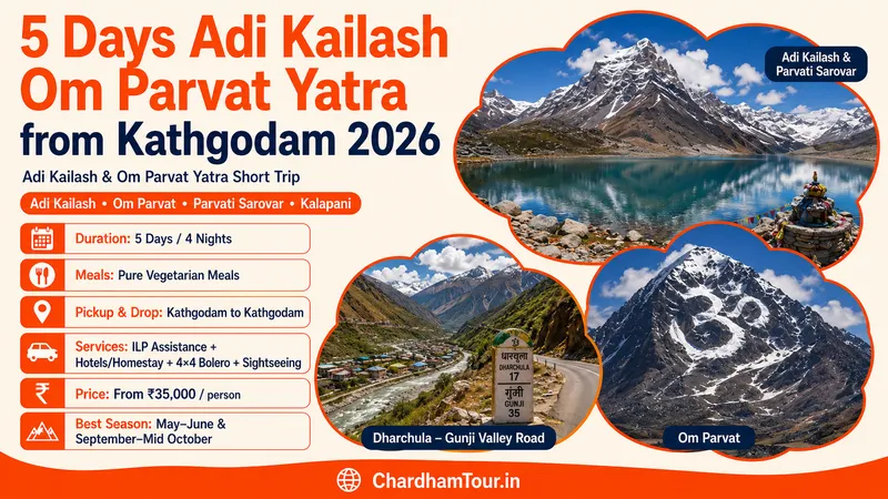 Adi Kailash & Om Parvat Yatra Short Trip