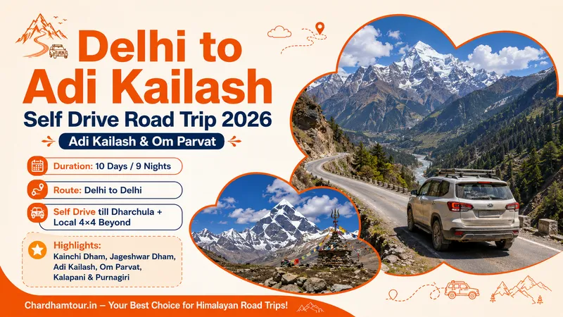 Adi Kailash Self Drive Road Trip from Delhi