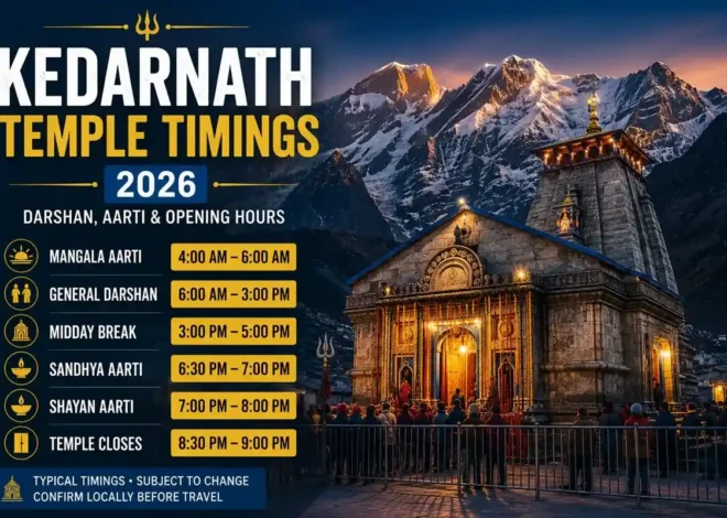 Kedarnath Temple Timings 2026: Darshan, Aarti & Opening Hours