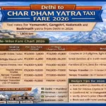 Delhi to Char Dham Taxi
