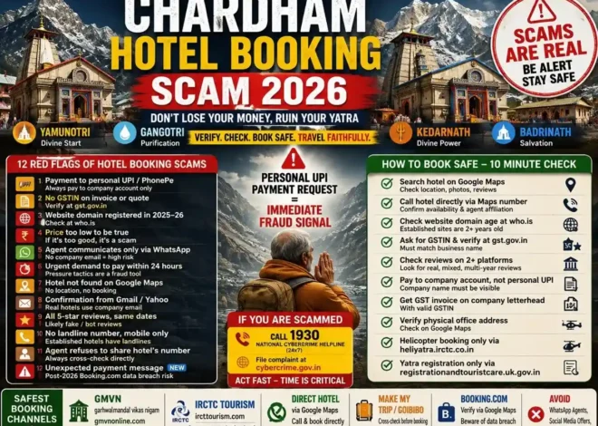 Chardham Yatra 2026 Scam Alert: Fake Hotel Bookings Exposed