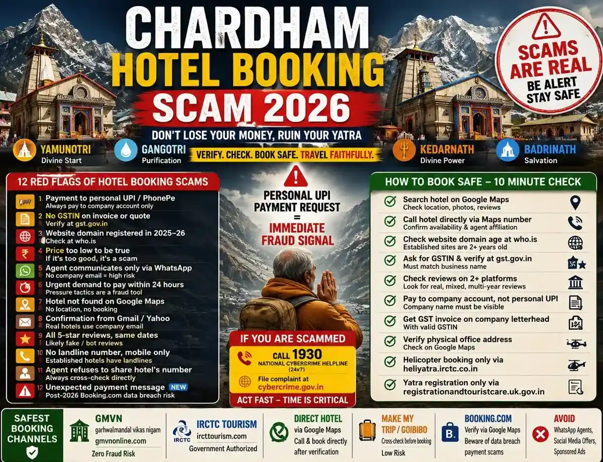 Chardham Yatra 2026 Scam Alert: Fake Hotel Bookings Exposed