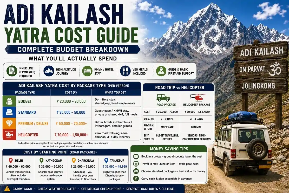 Adi Kailash Yatra Cost Guide 2026: What You’ll Actually Spend