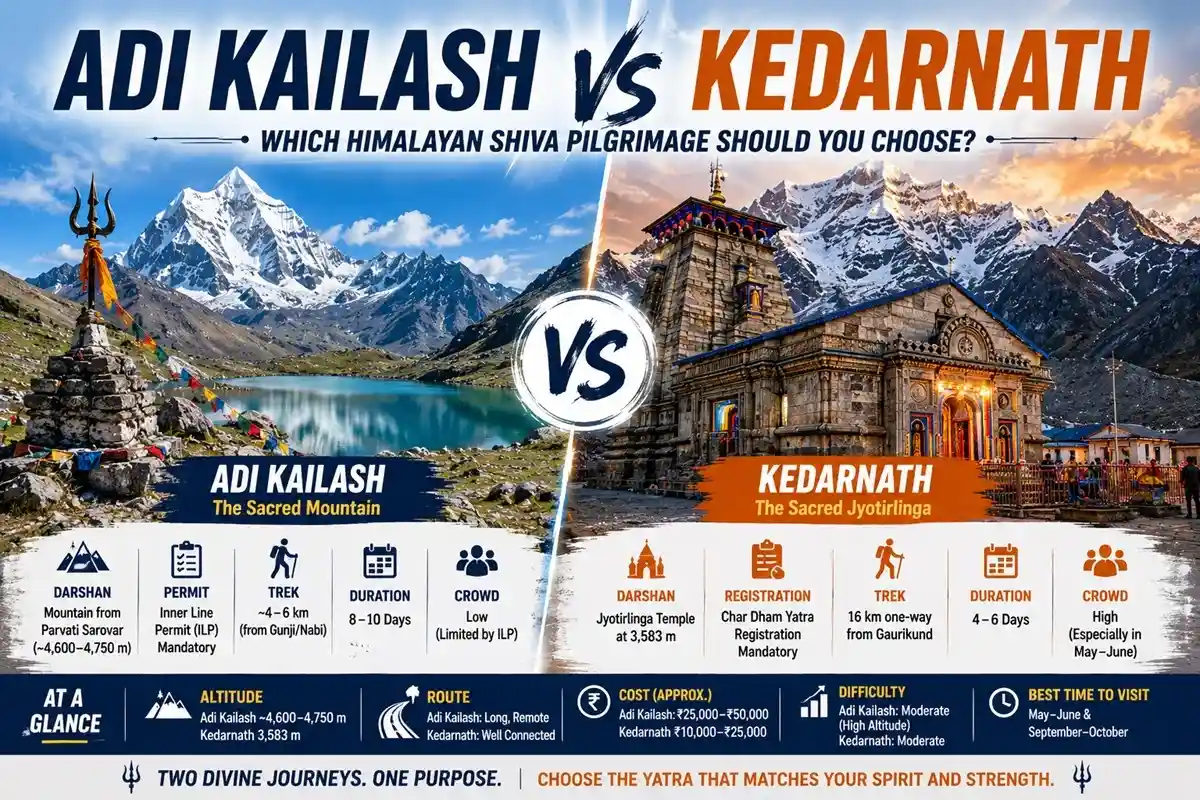 Adi Kailash vs Kedarnath- Complete Comparison Guide