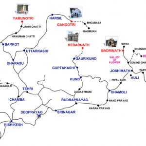 Char Dham Yatra Route Map