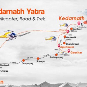 Kedarnath Yatra Route Map – By Helicopter, Road, Trek