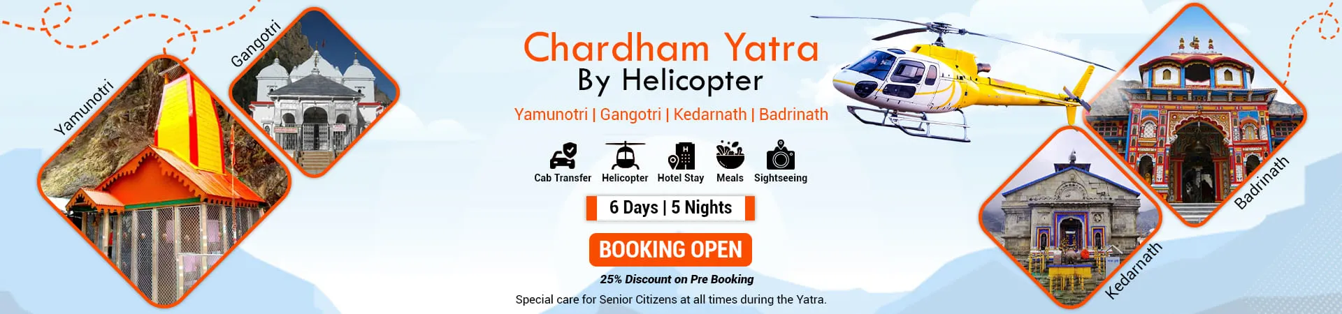 6 Days Chardham Yatra By Helicopter