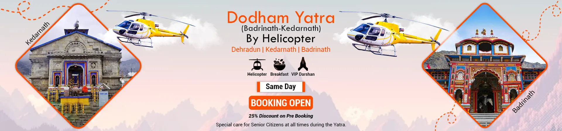 Do Dham Yatra By Helicopter